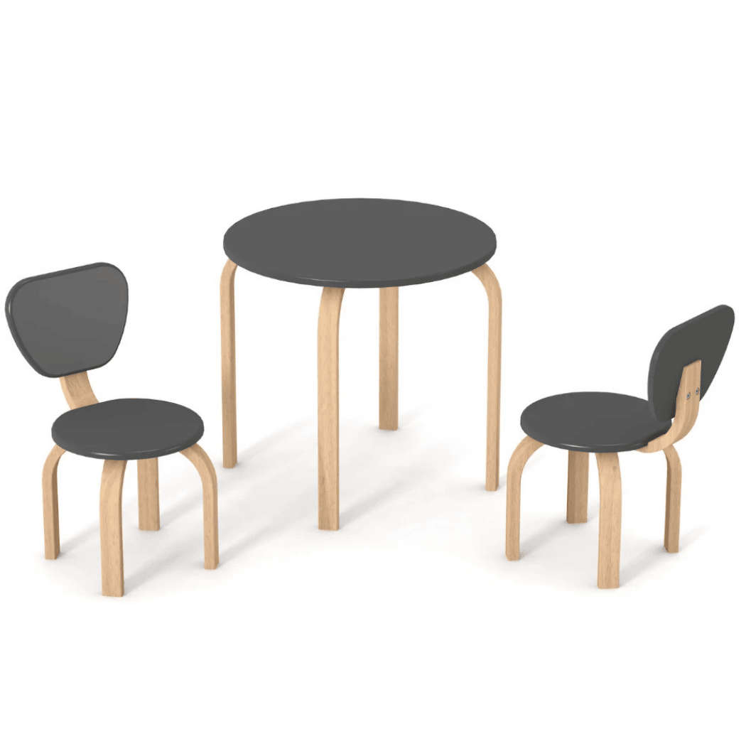 Dětská židlička Zukko Gekko Kids, Tmavě šedá / Přírodní buk